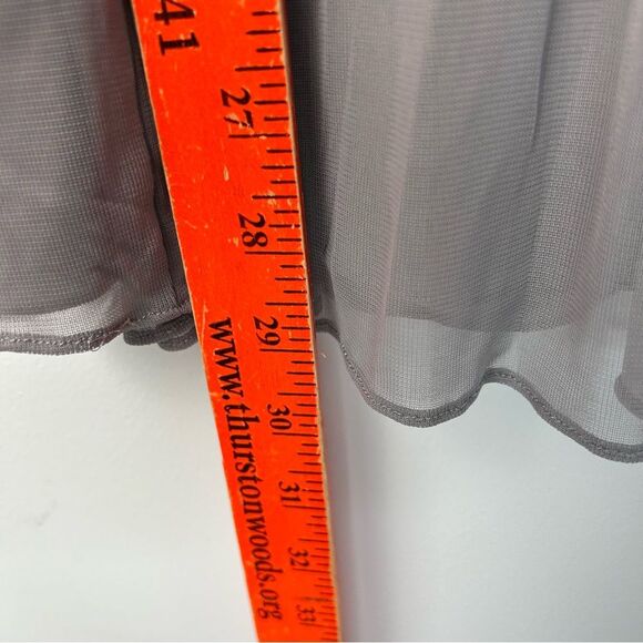 David’s Bridal Short Mesh Bridesmaid Dress with Cowl Back F16007 Mercury Gray 0 - Picture 13 of 16